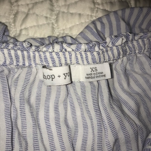 Bishop+young stripped cropped off the shoulder tee - Picture 6 of 6